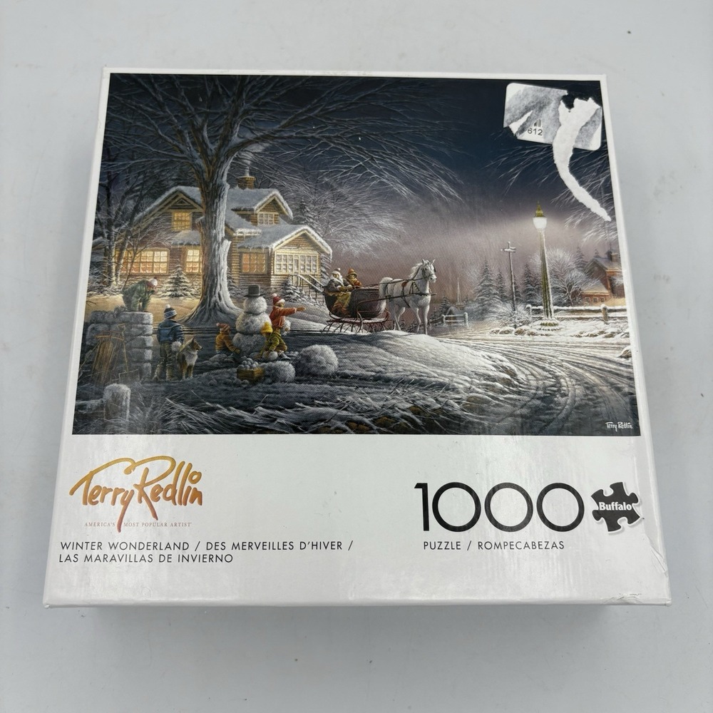 Buffalo Games Terry Redlin Winter Wonderland 1000 Piece Jigsaw Puzzle New Sealed